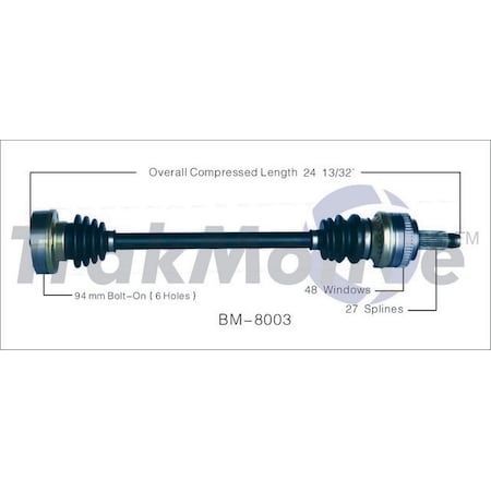 Surtrack Axle Cv Axle Shaft, Bm-8003 BM-8003